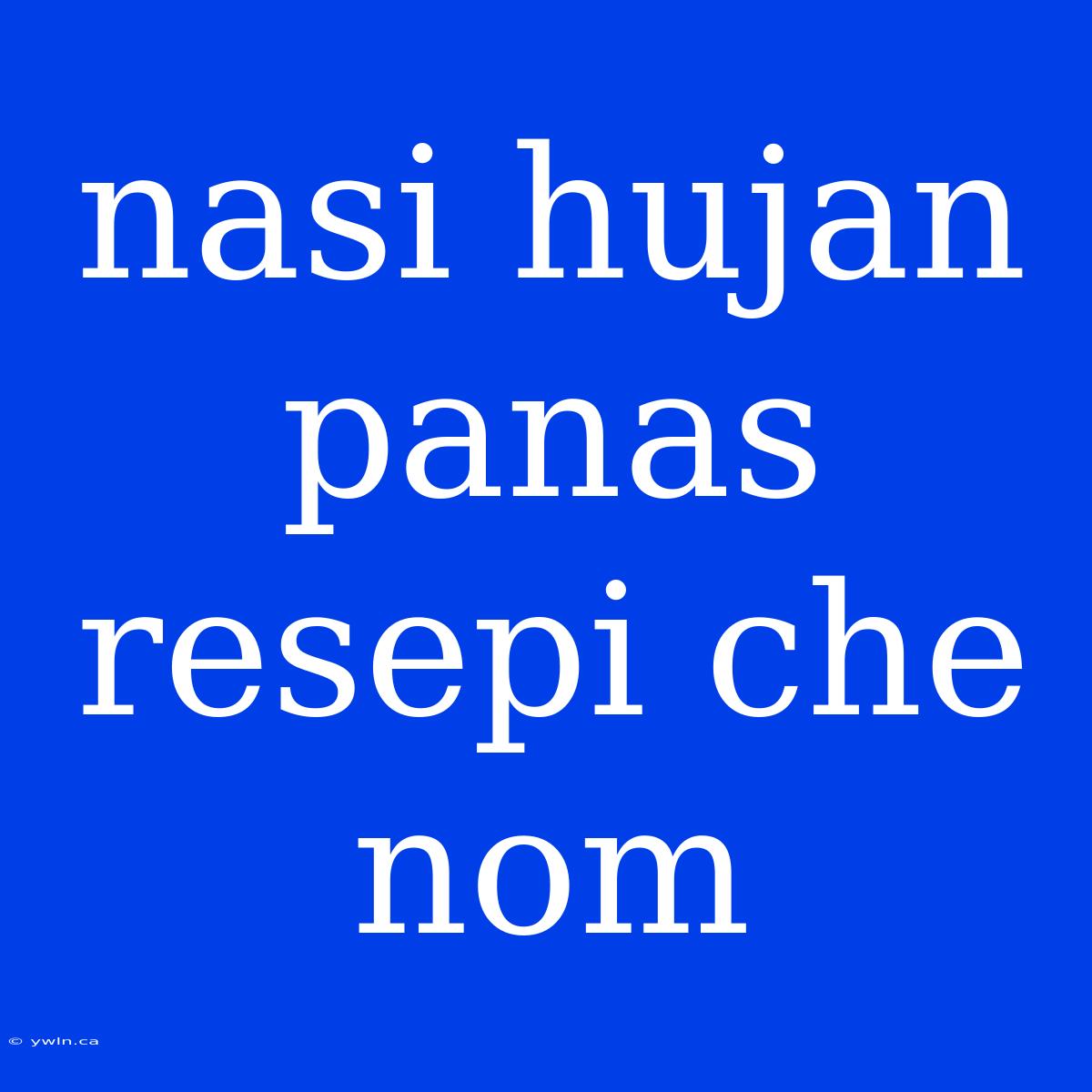 Nasi Hujan Panas Resepi Che Nom