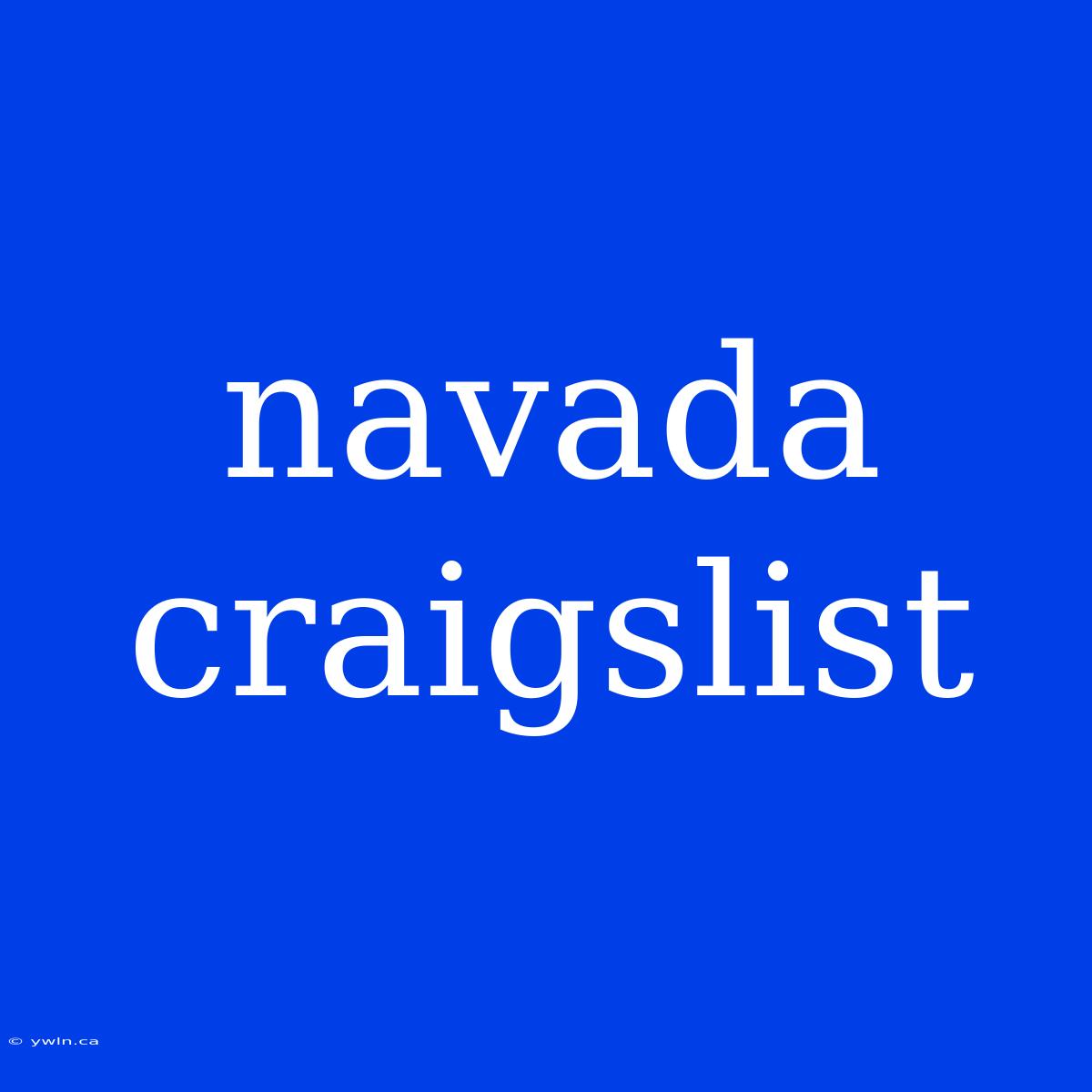 Navada Craigslist