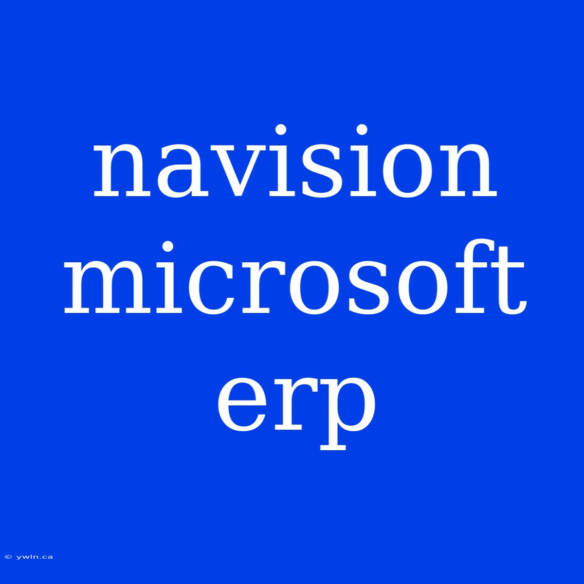 Navision Microsoft Erp