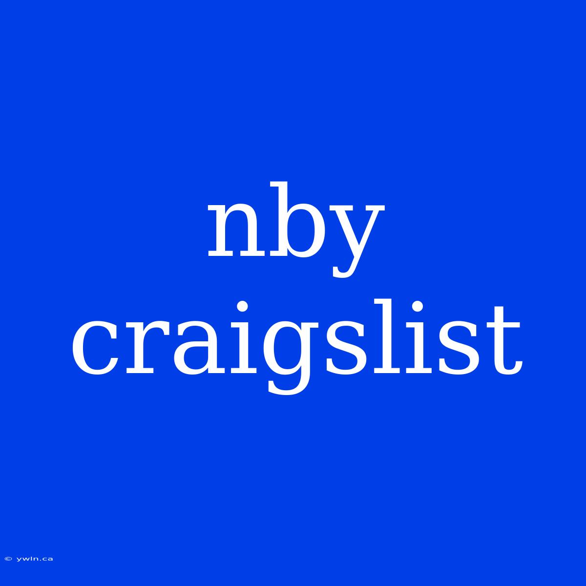 Nby Craigslist