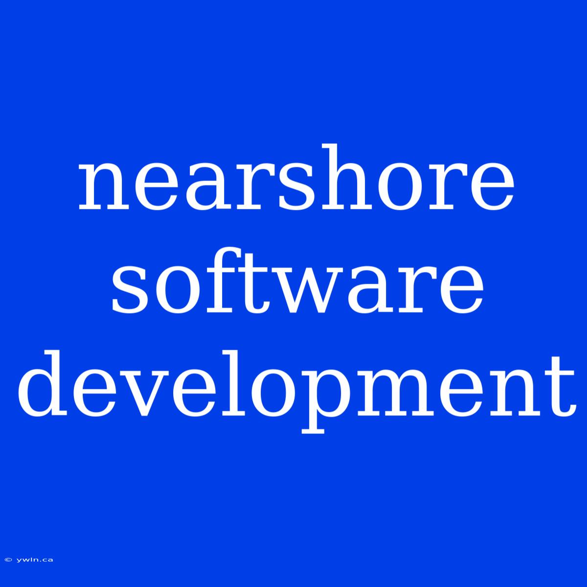 Nearshore Software Development