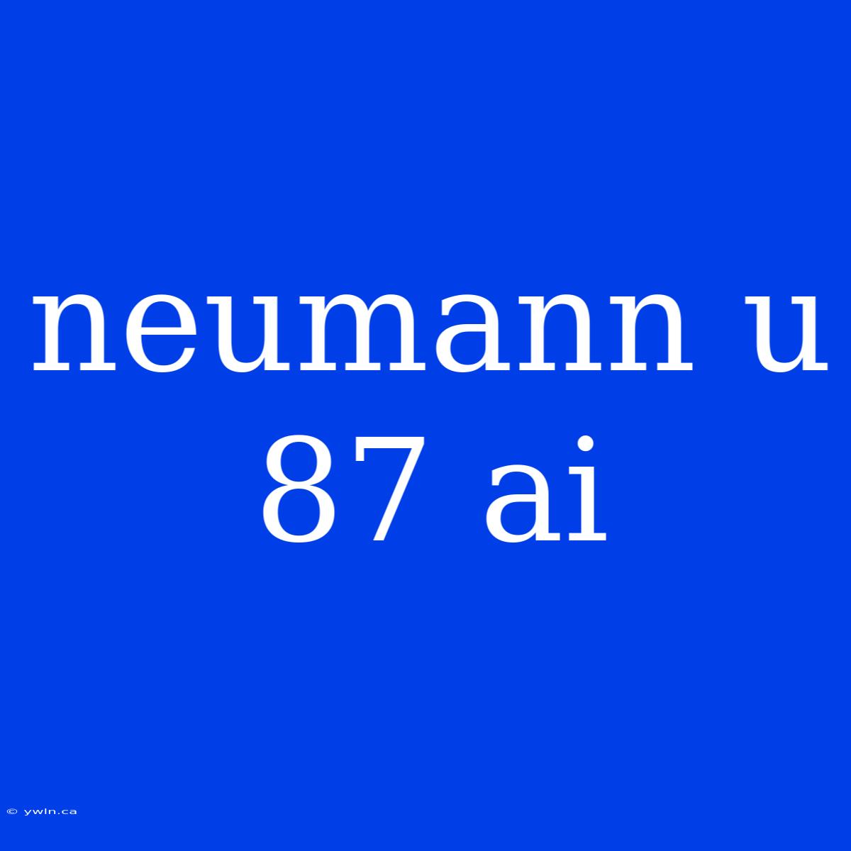 Neumann U 87 Ai