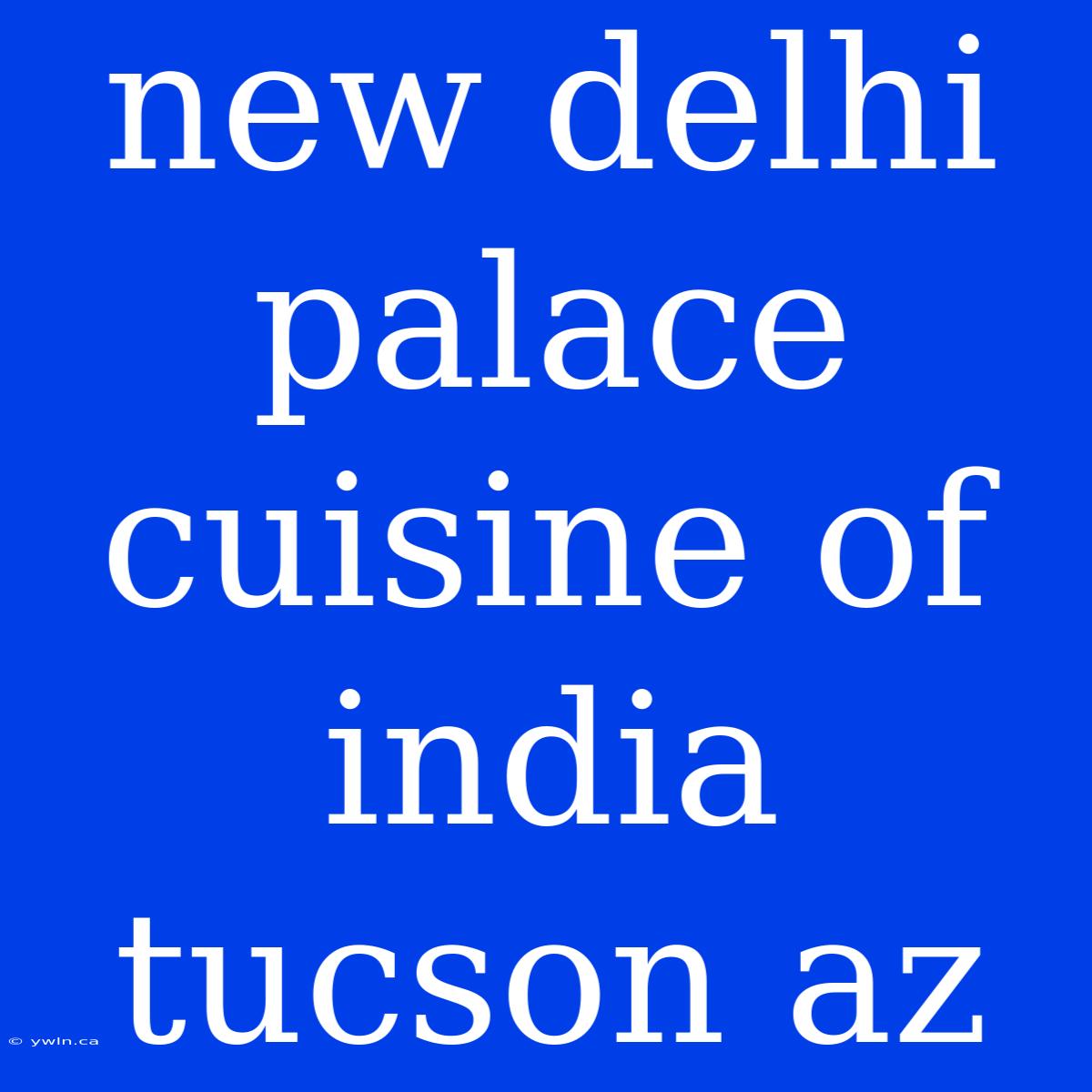 New Delhi Palace Cuisine Of India Tucson Az