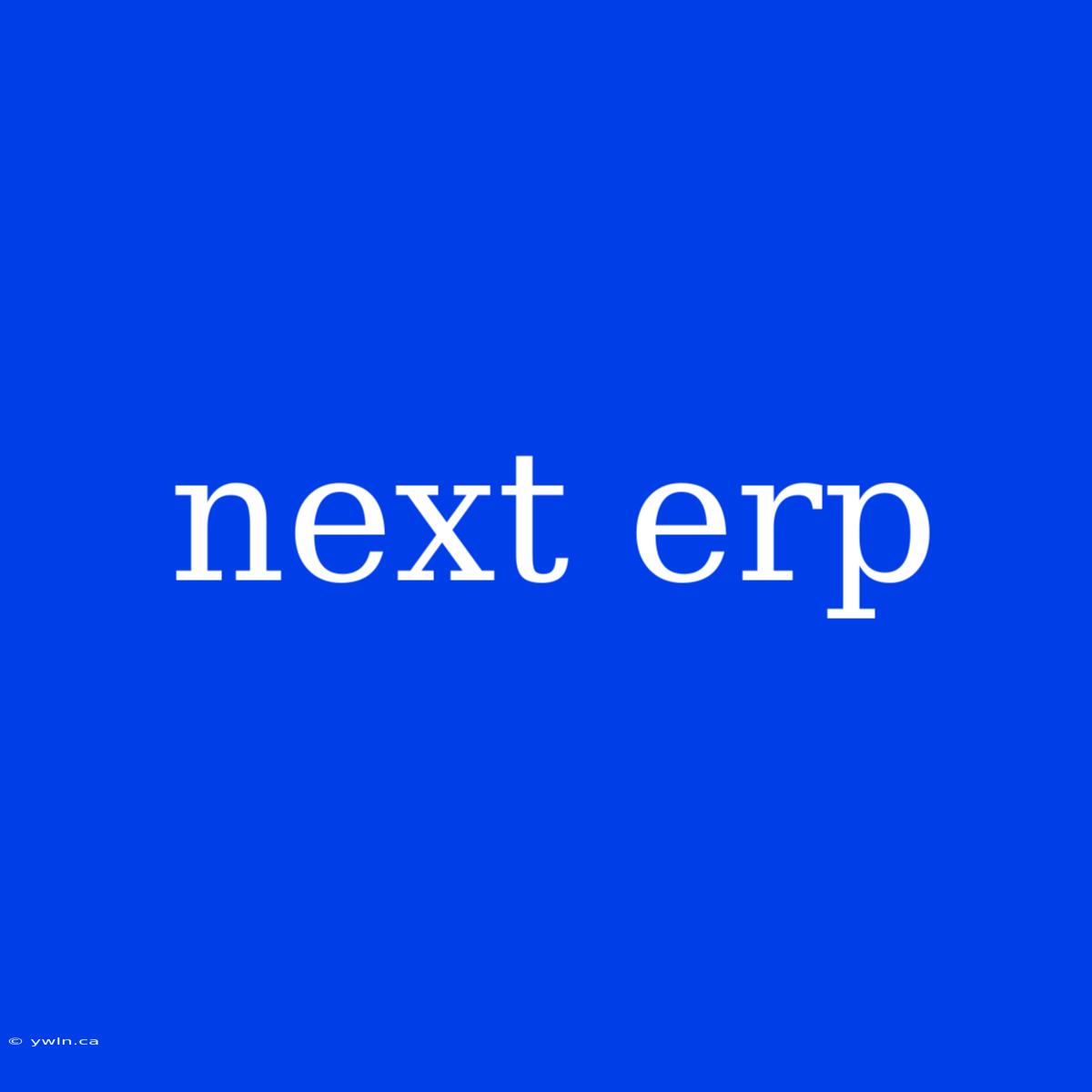 Next Erp