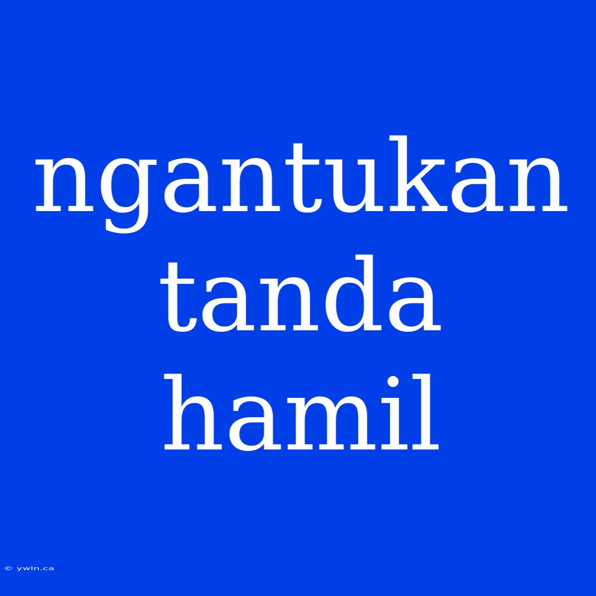 Ngantukan Tanda Hamil