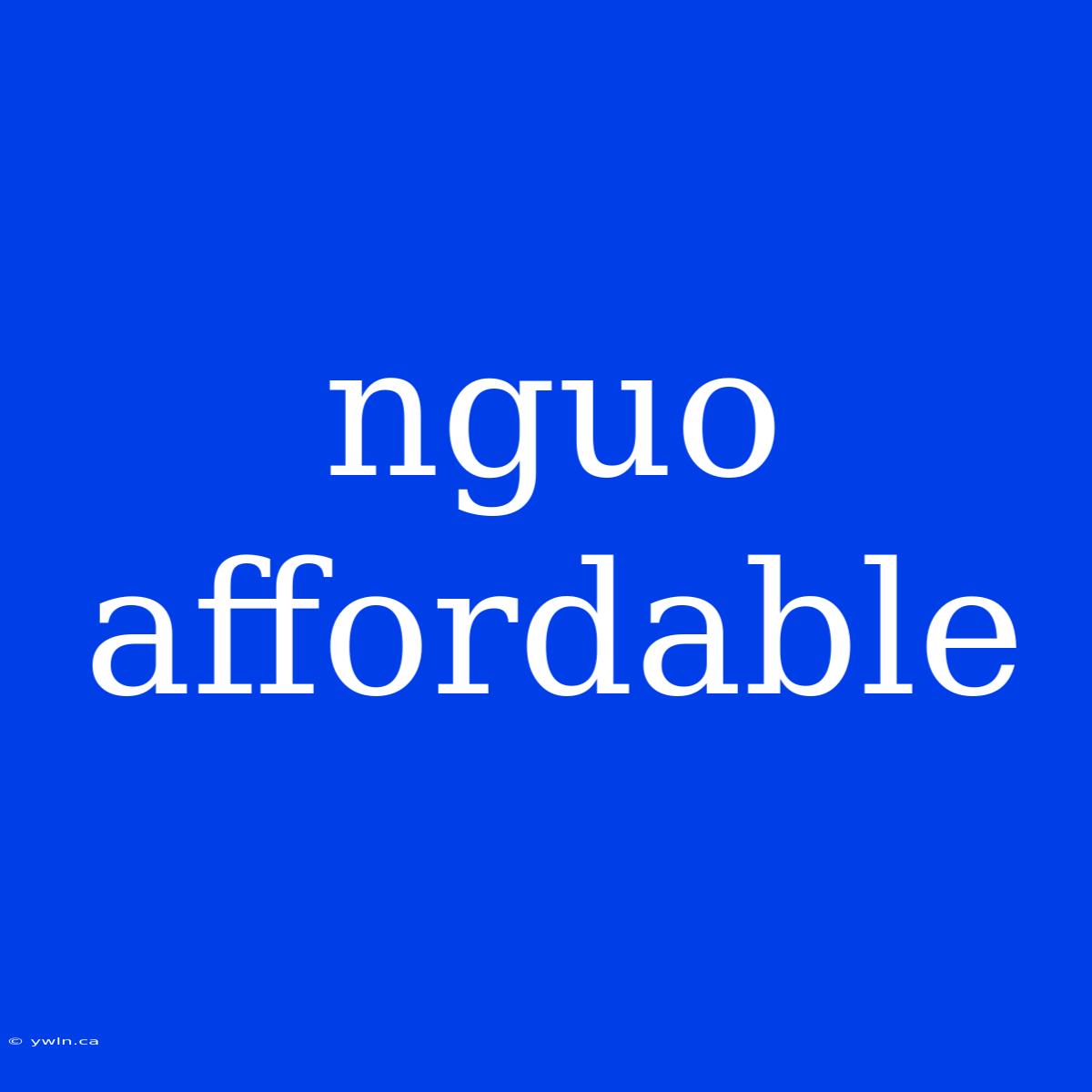 Nguo Affordable