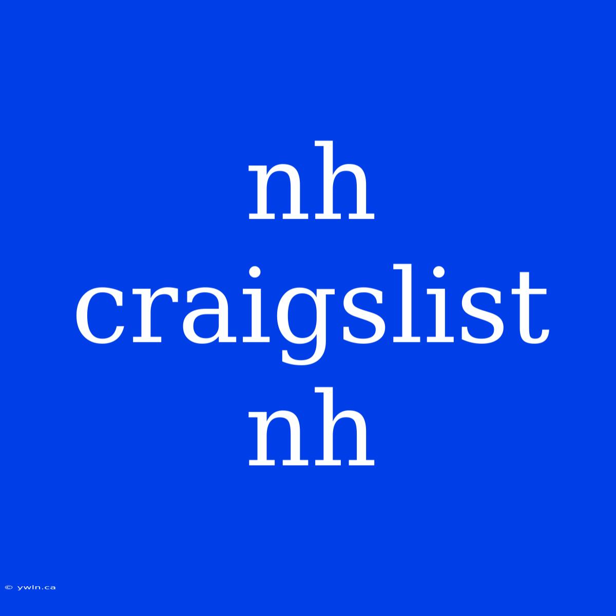 Nh Craigslist Nh