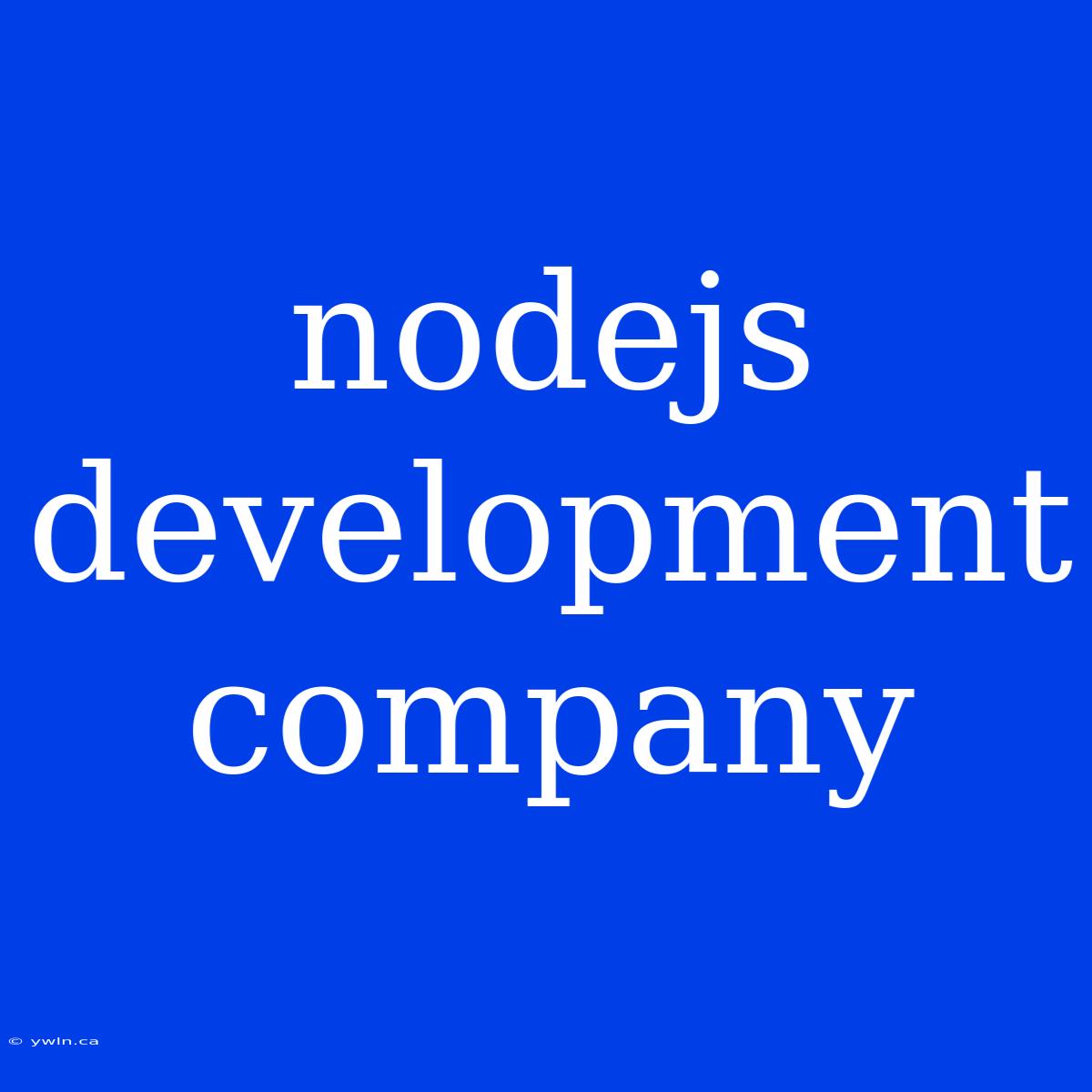 Nodejs Development Company