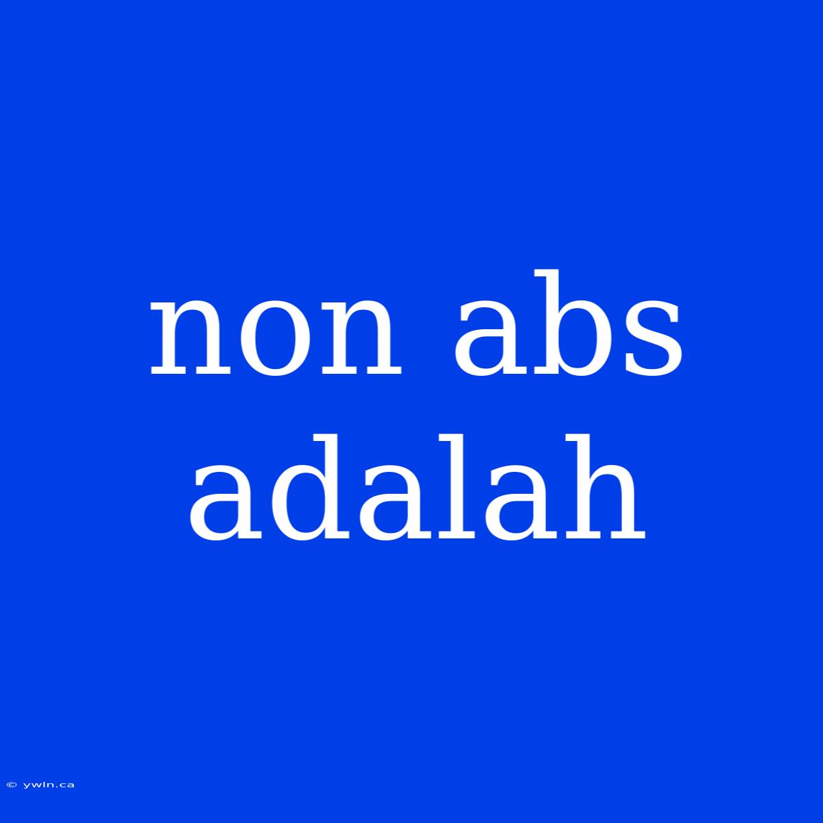 Non Abs Adalah