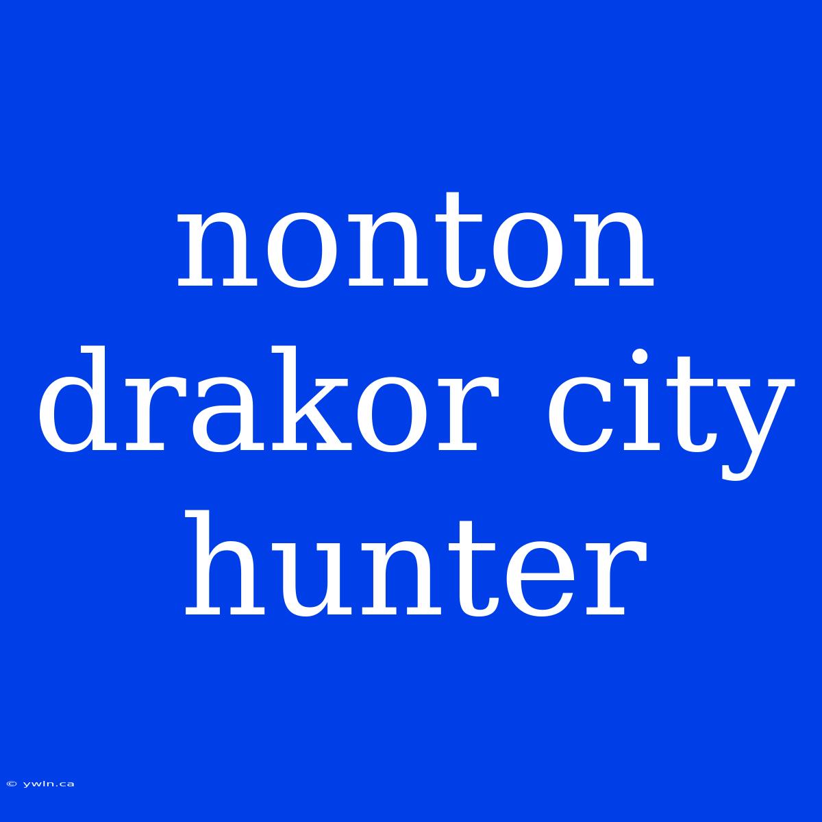 Nonton Drakor City Hunter