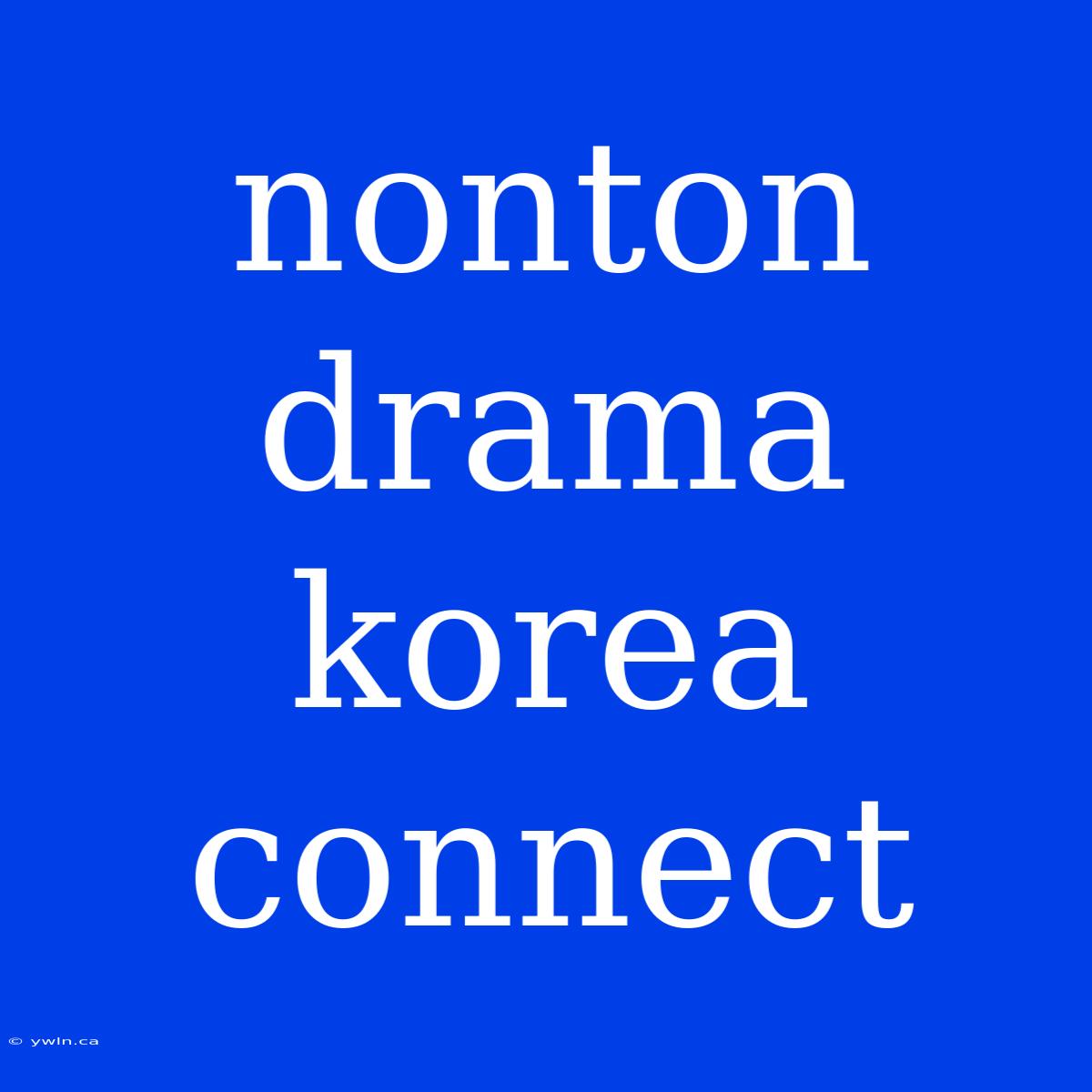 Nonton Drama Korea Connect