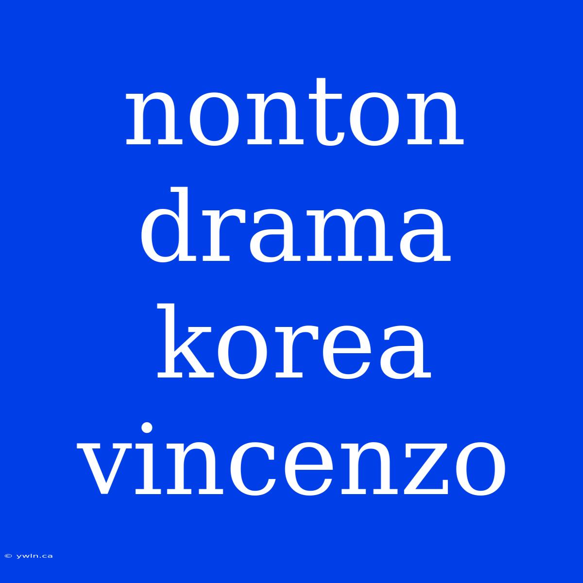 Nonton Drama Korea Vincenzo