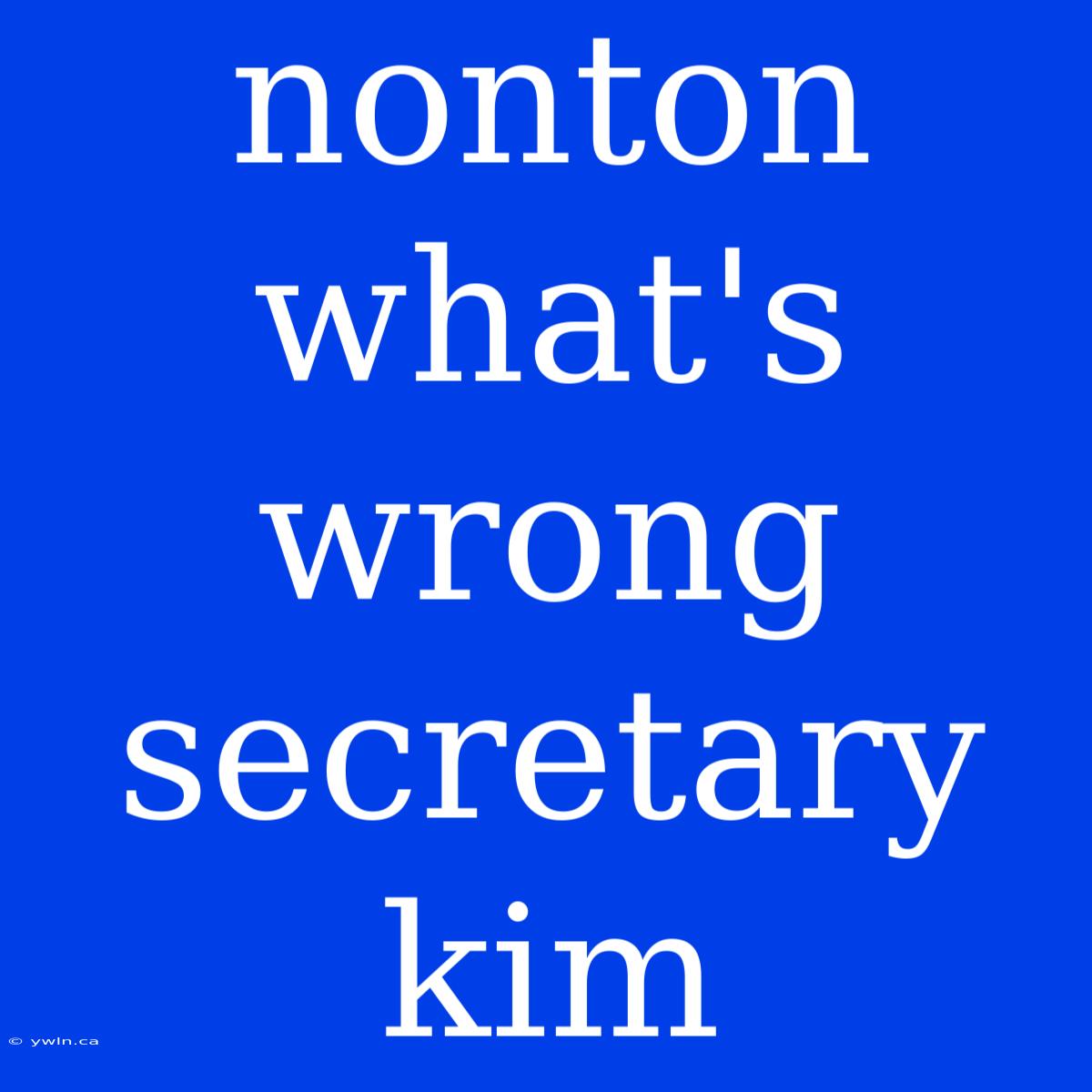 Nonton What's Wrong Secretary Kim