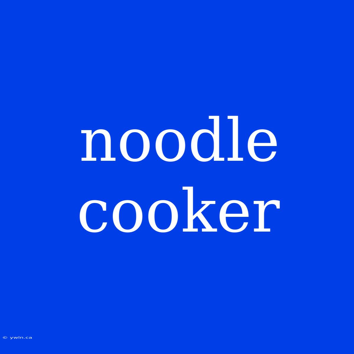 Noodle Cooker