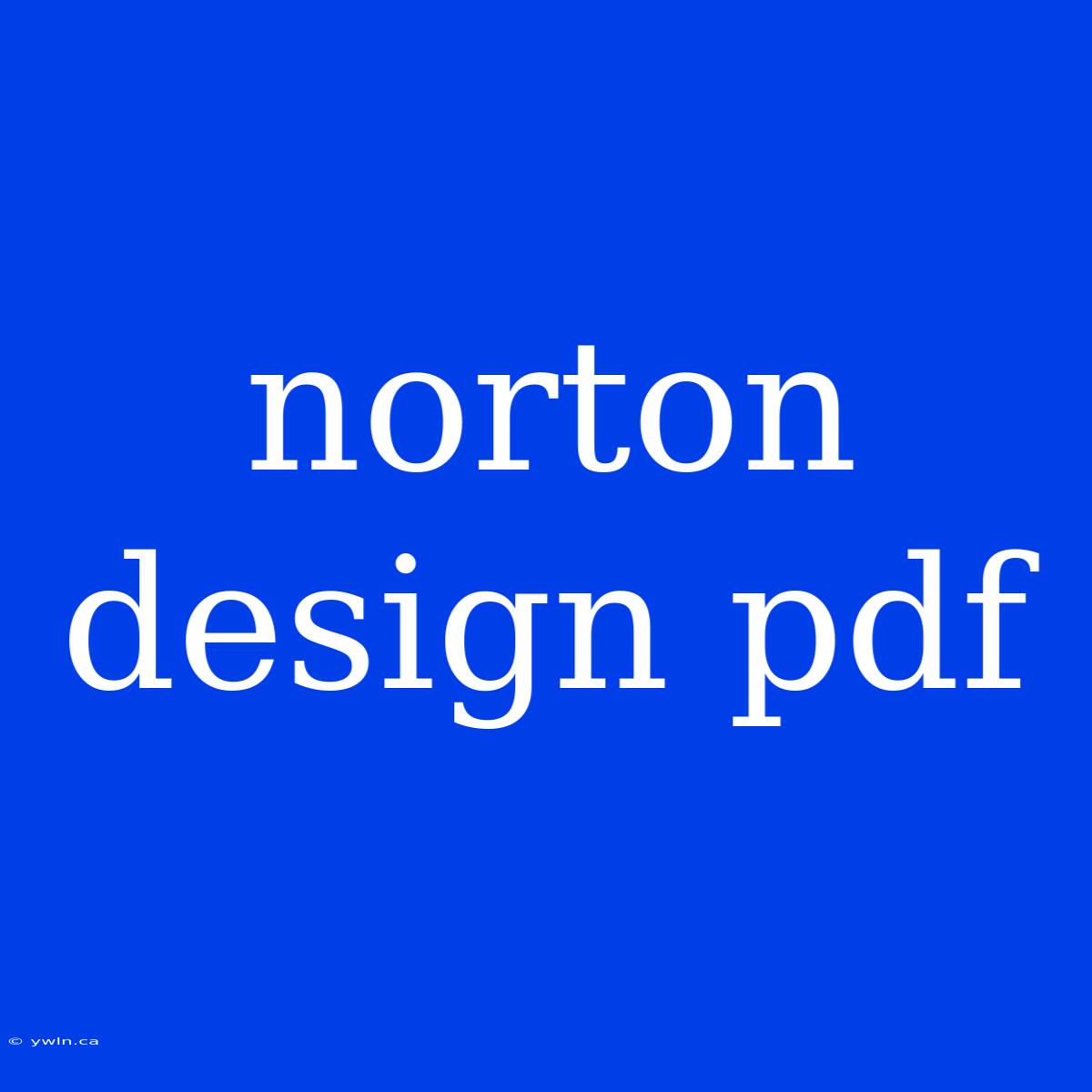 Norton Design Pdf