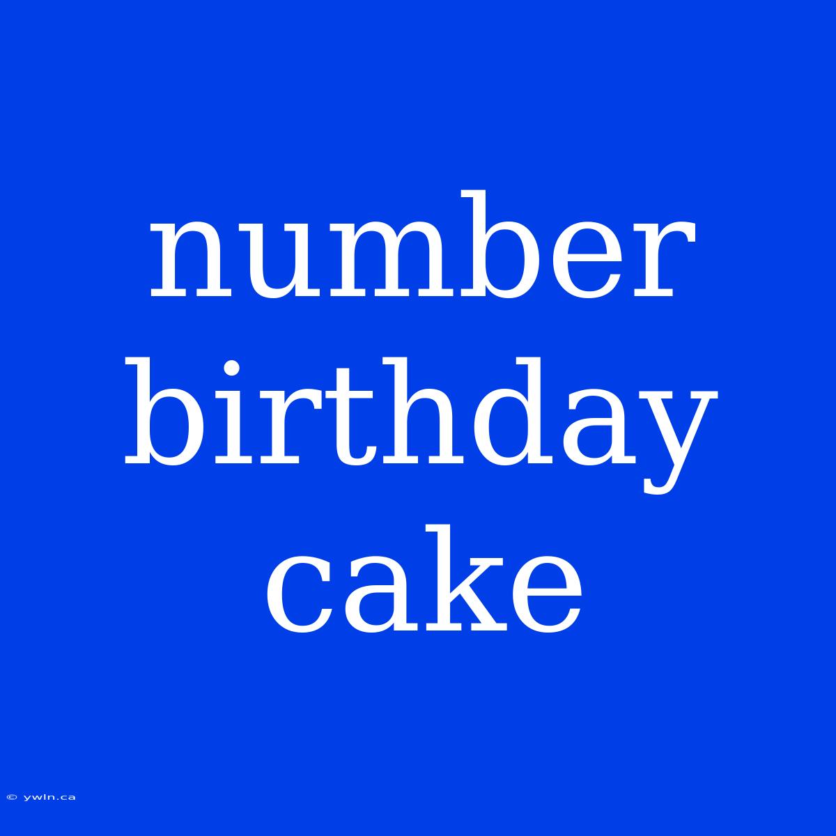 Number Birthday Cake