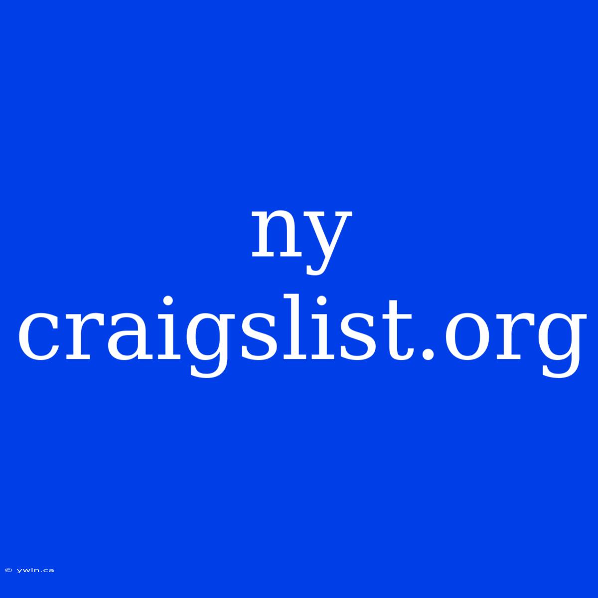 Ny Craigslist.org