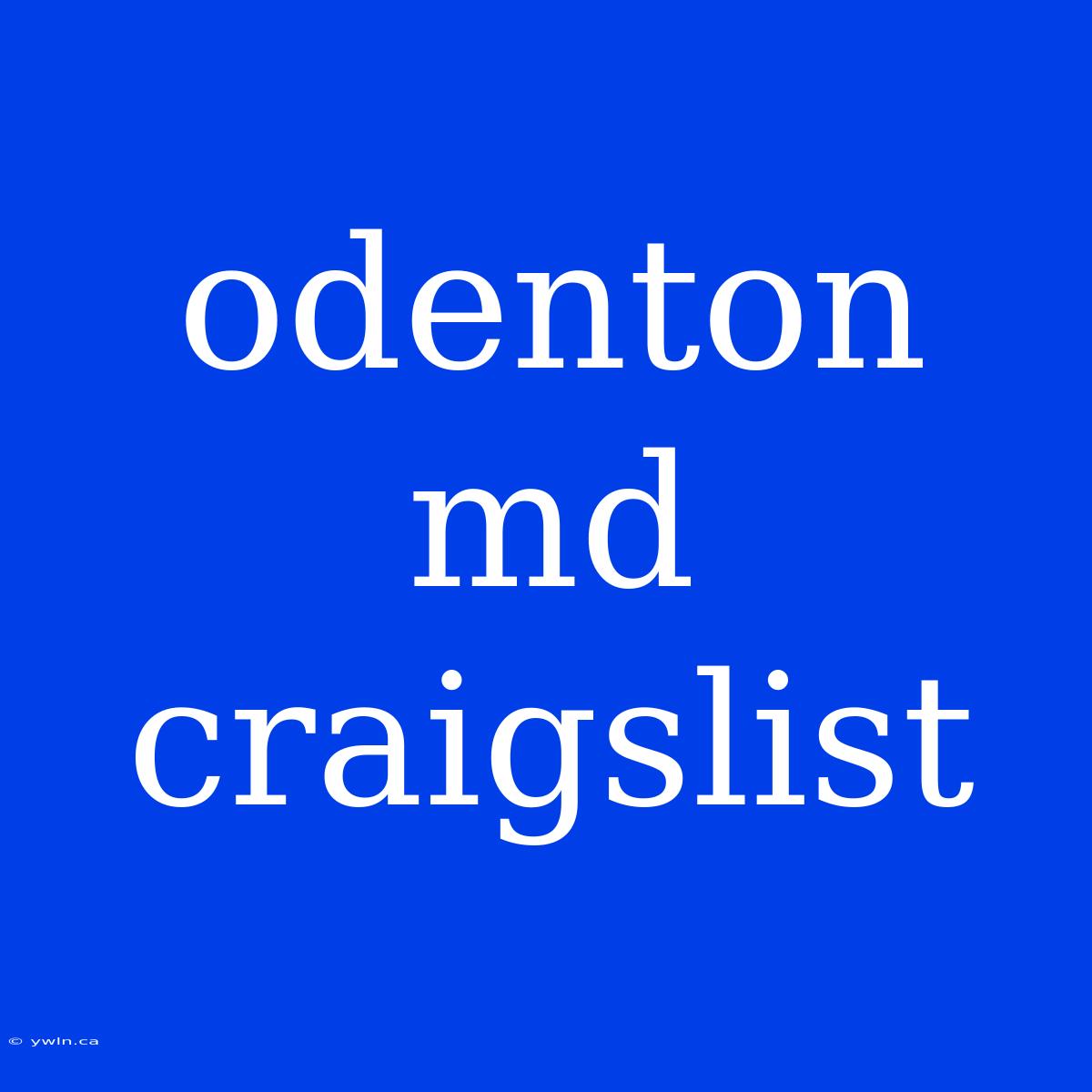 Odenton Md Craigslist