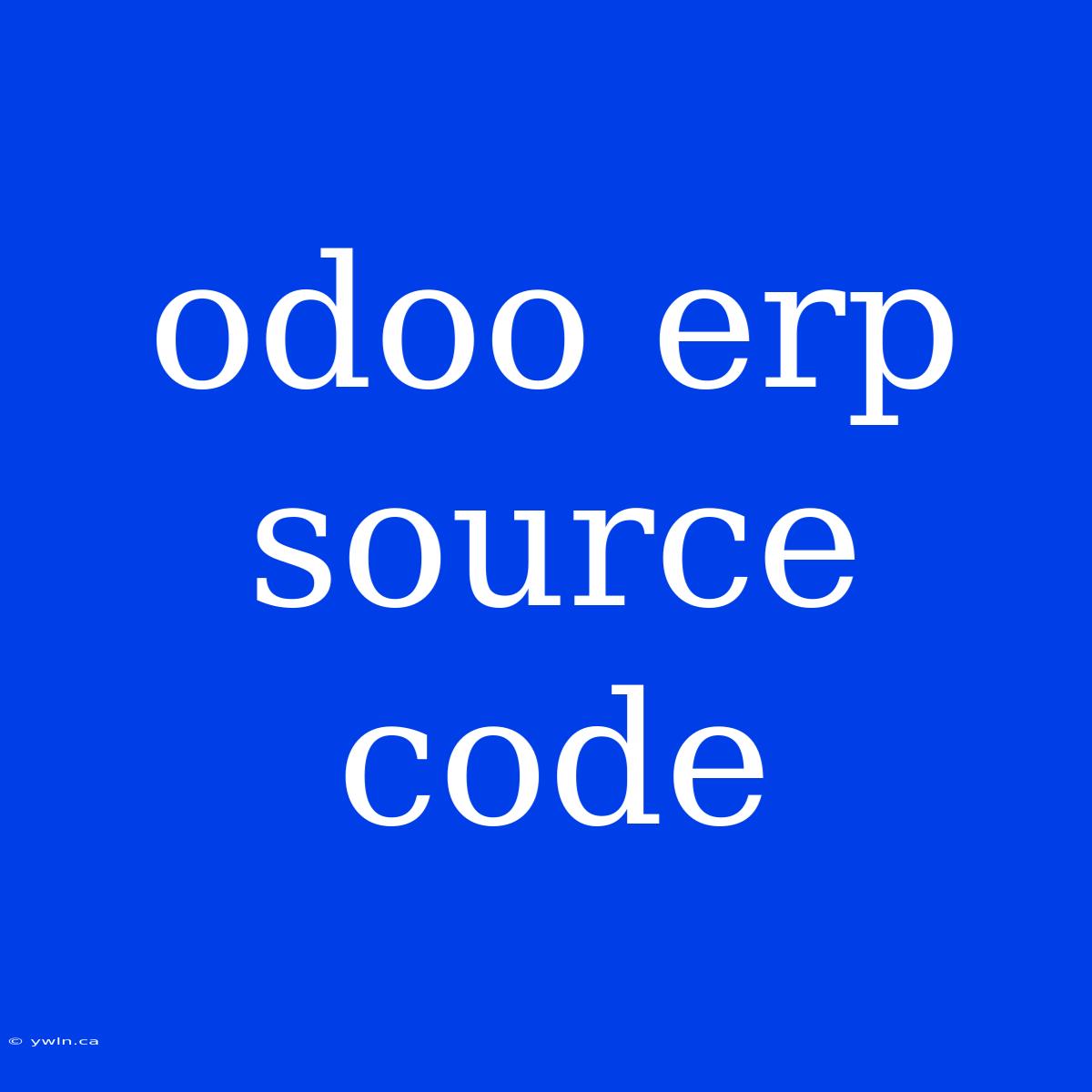 Odoo Erp Source Code