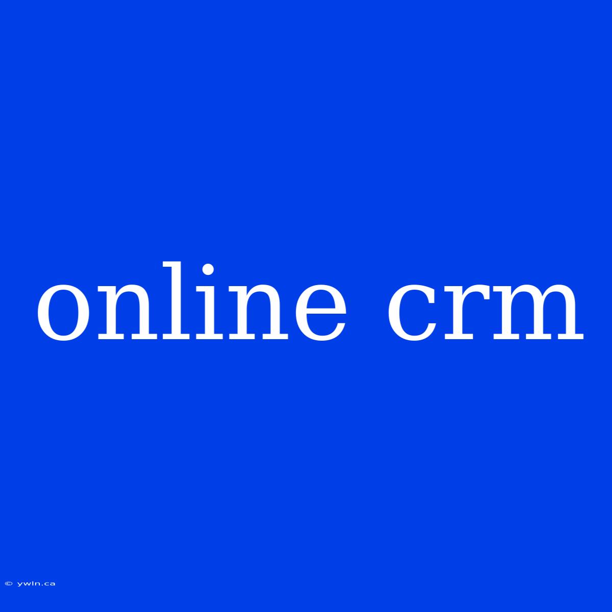 Online Crm