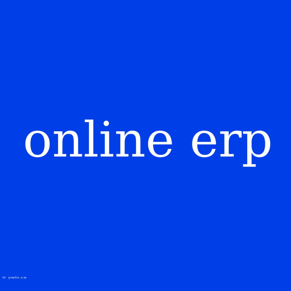 Online Erp