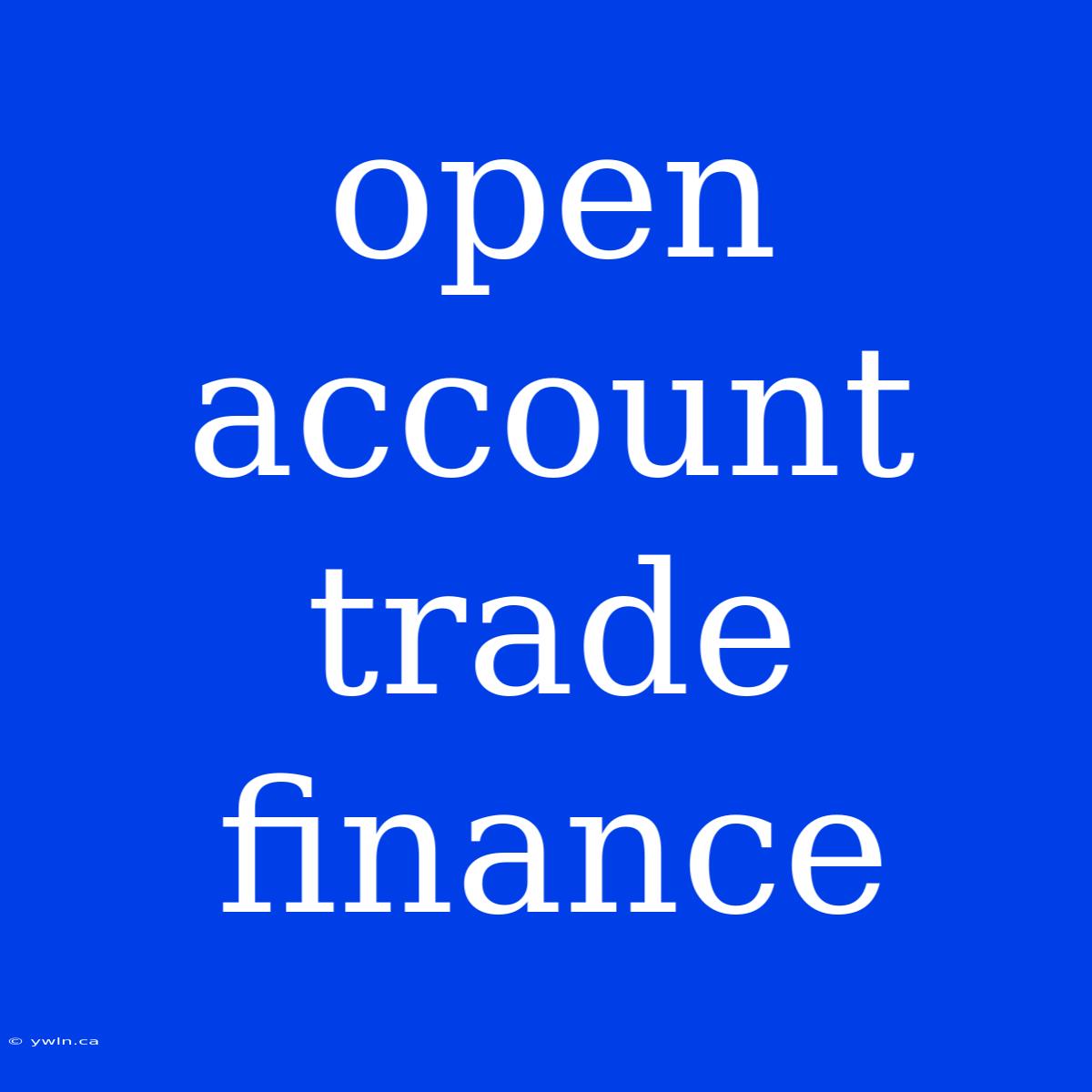 Open Account Trade Finance