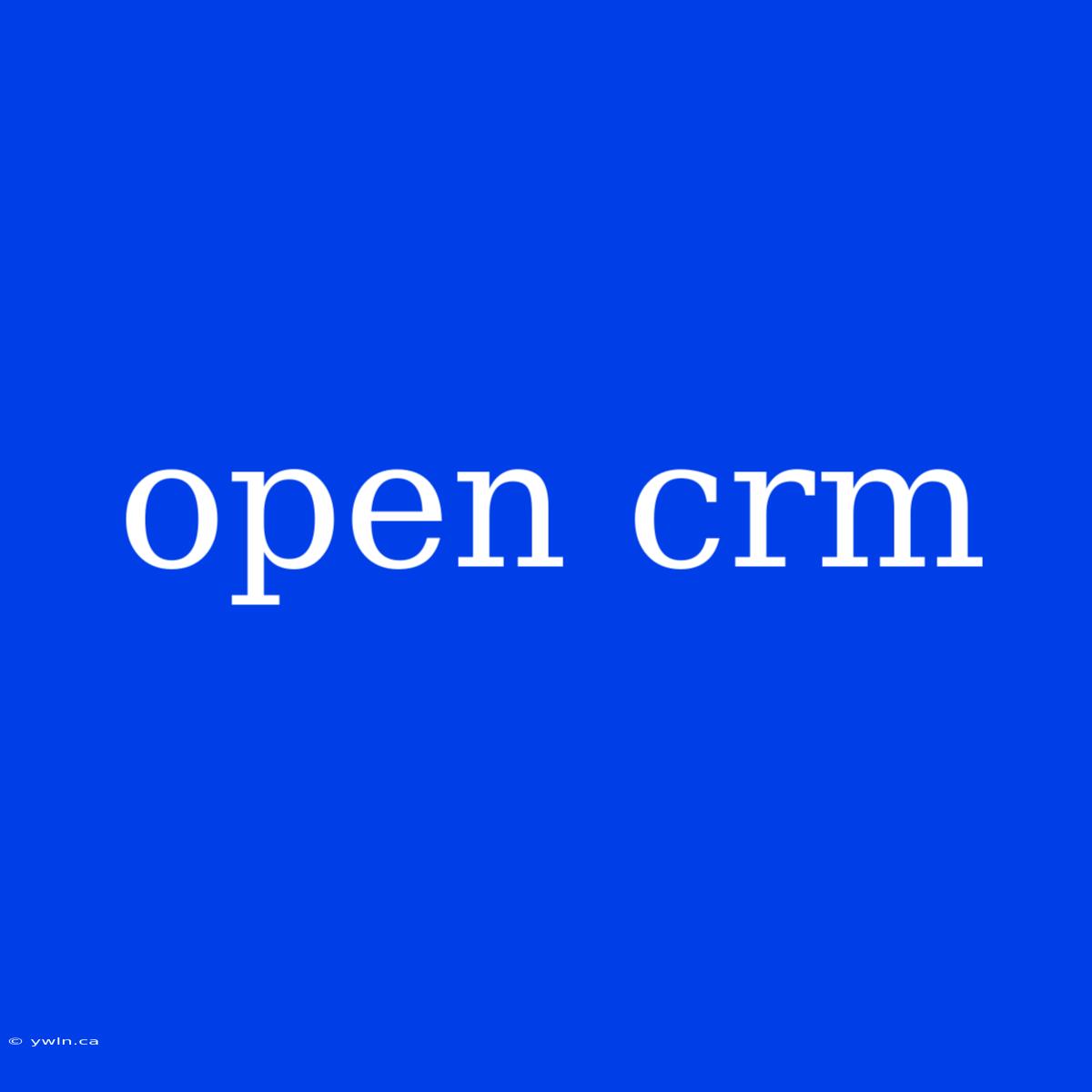 Open Crm