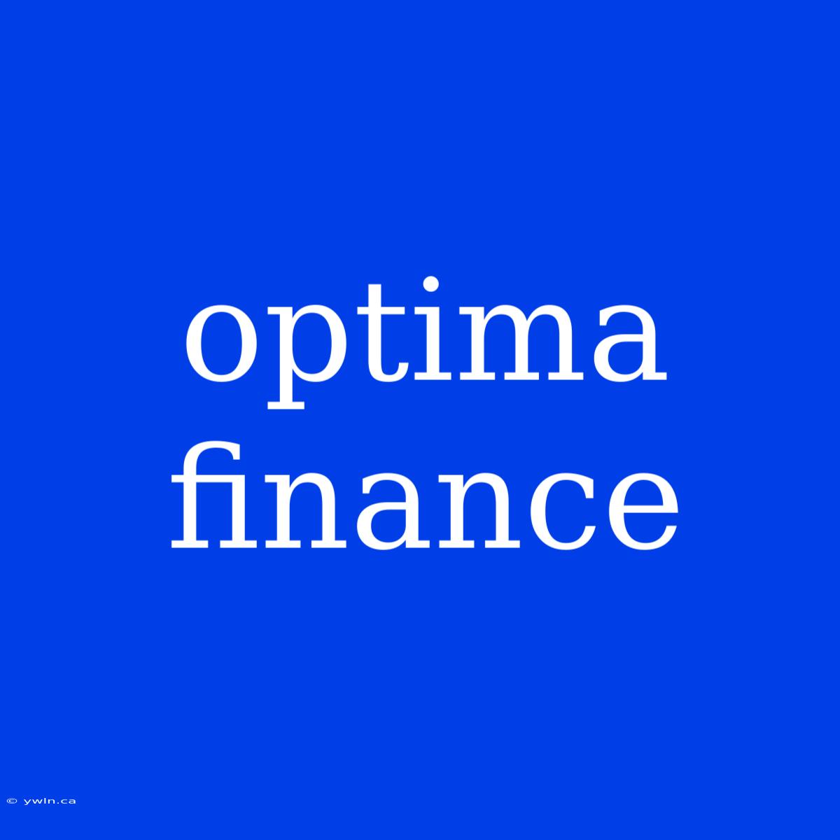 Optima Finance