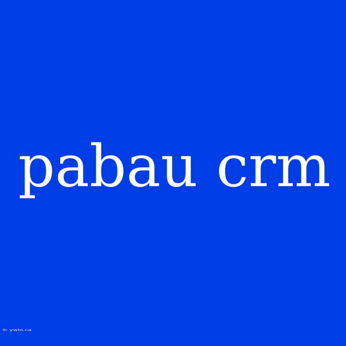 Pabau Crm