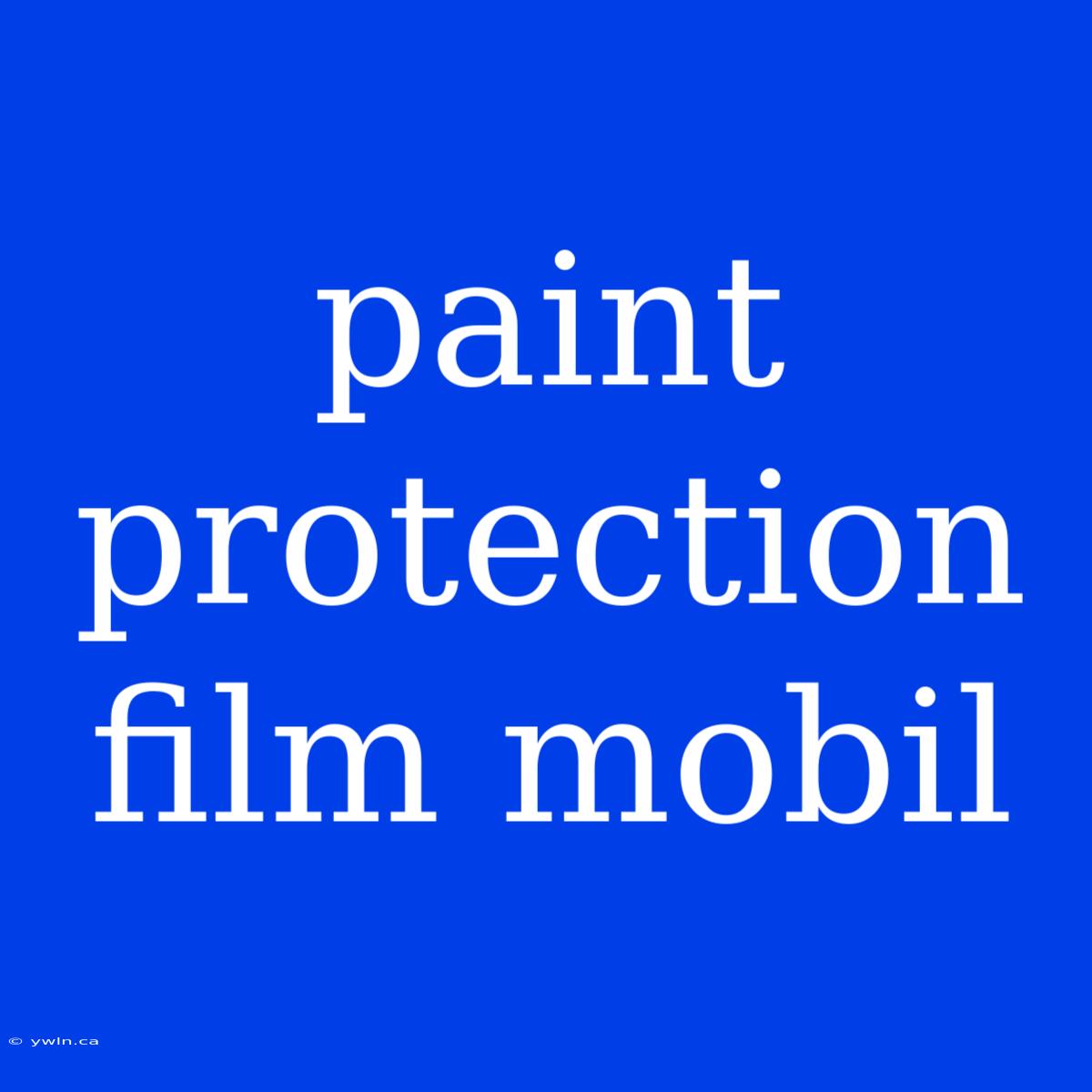 Paint Protection Film Mobil