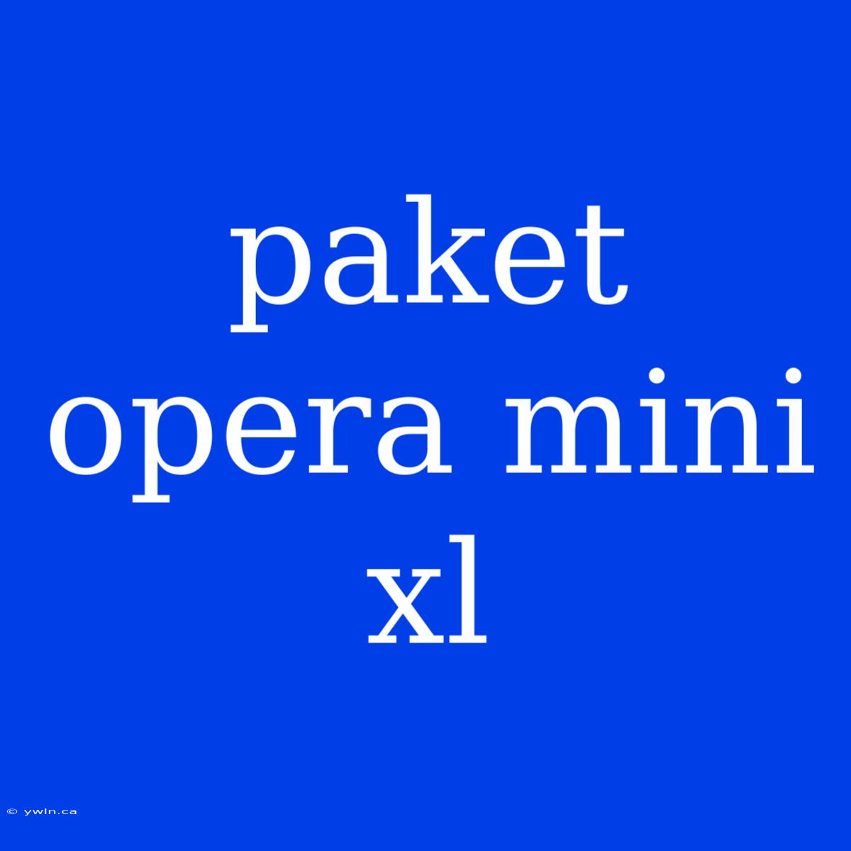 Paket Opera Mini Xl