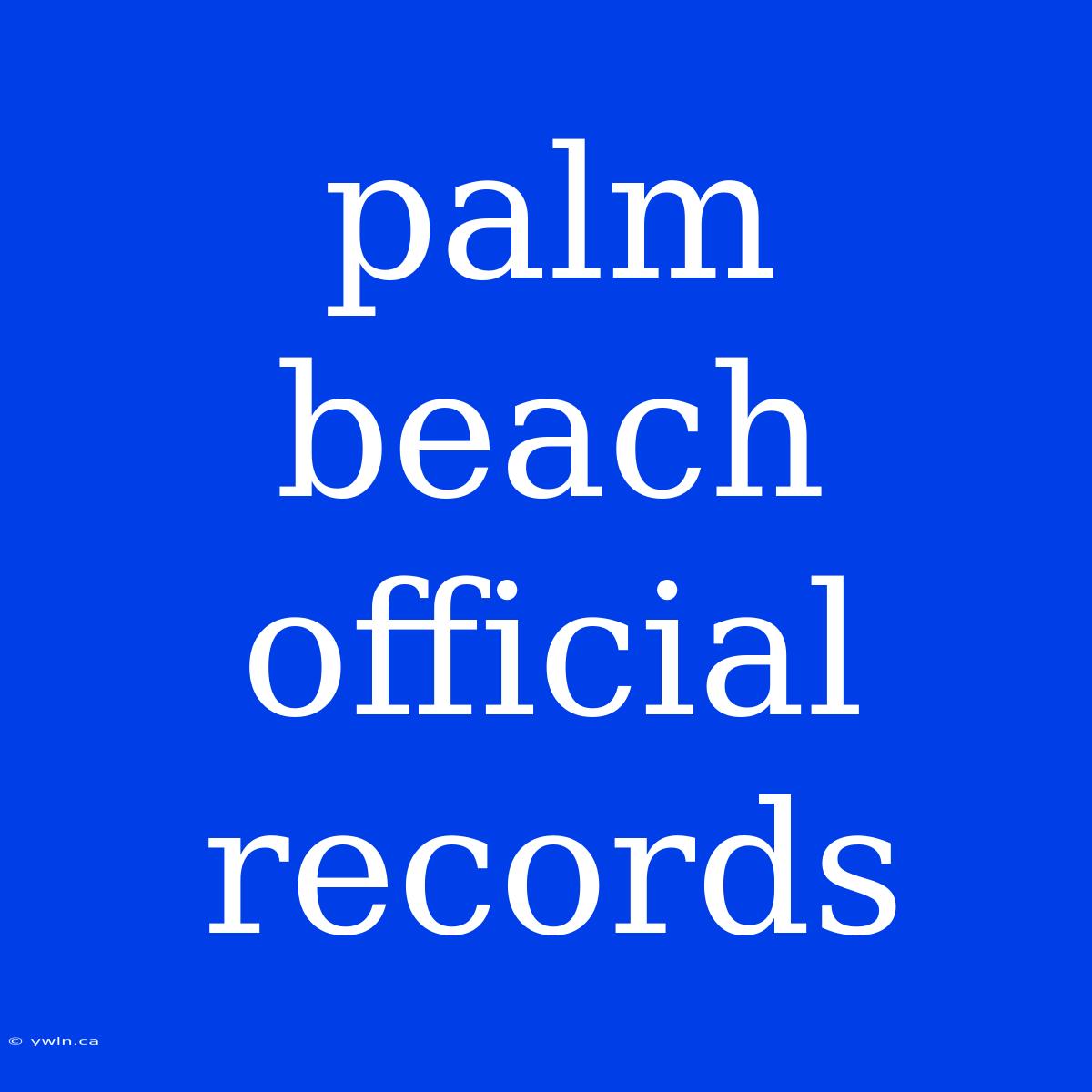 Palm Beach Official Records