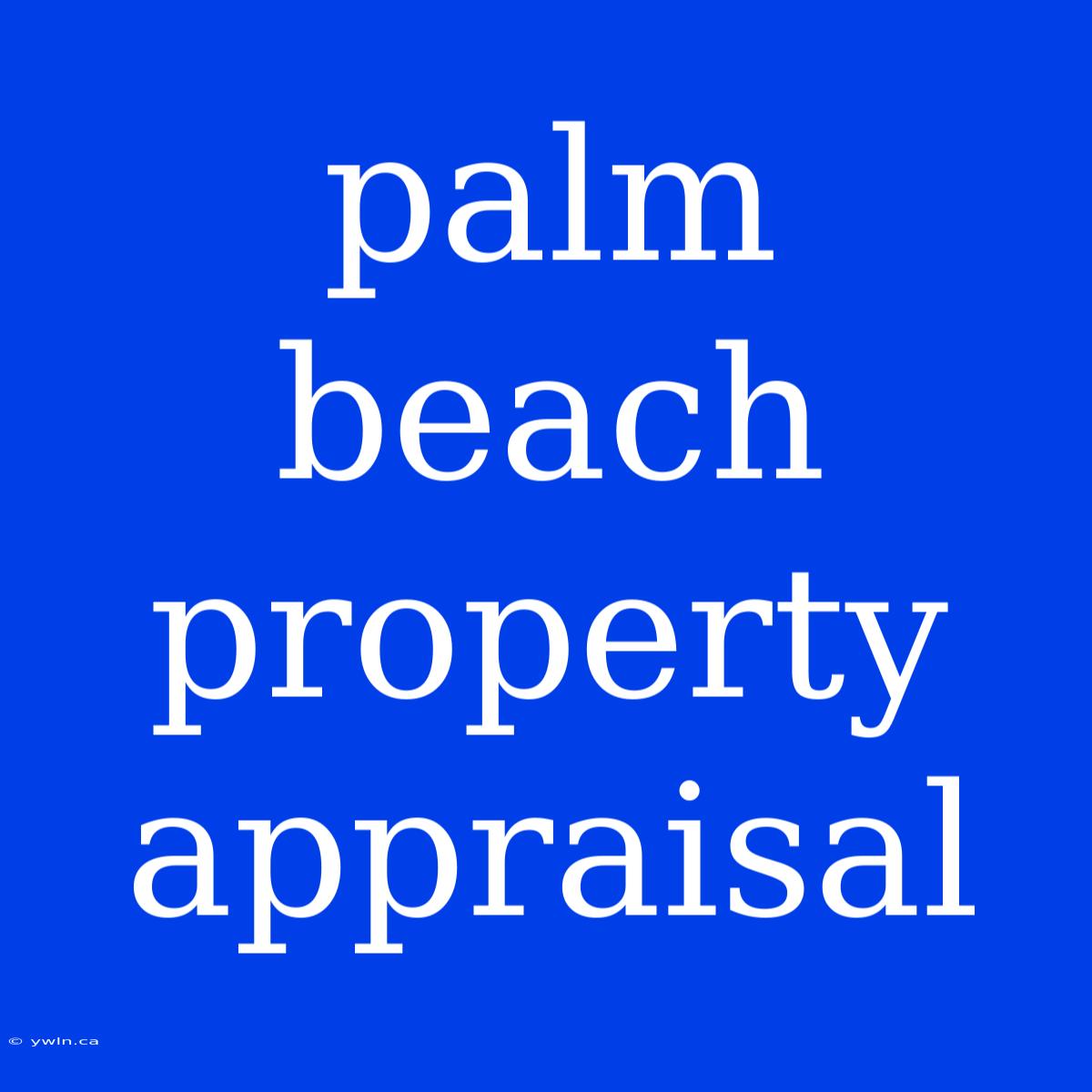 Palm Beach Property Appraisal