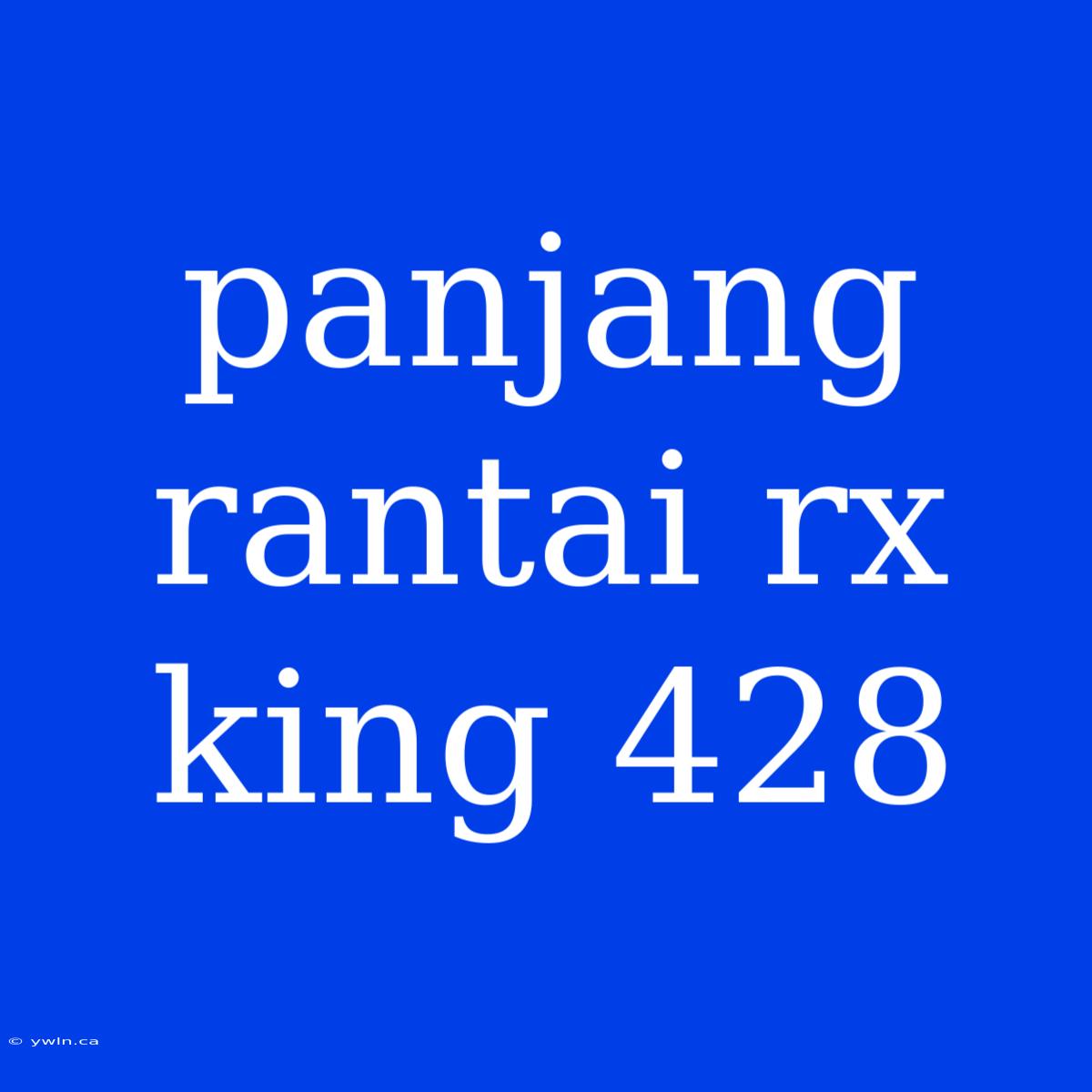 Panjang Rantai Rx King 428