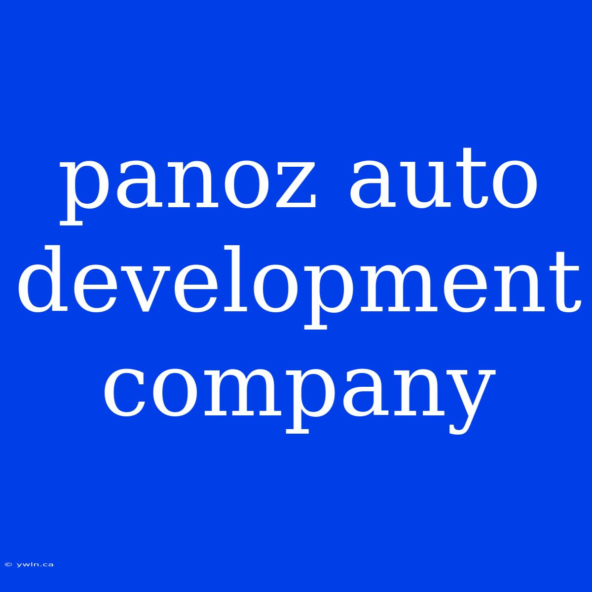 Panoz Auto Development Company