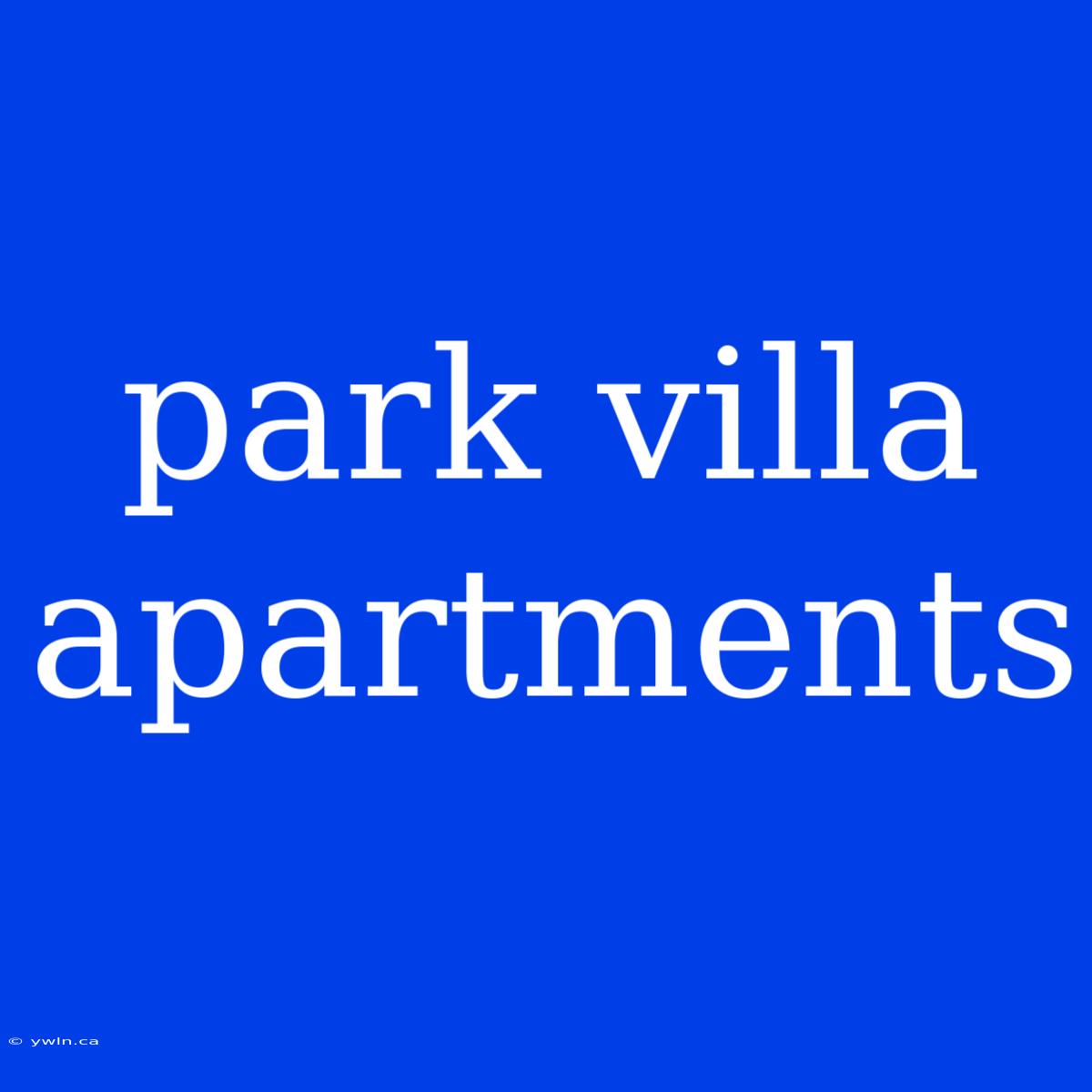 Park Villa Apartments