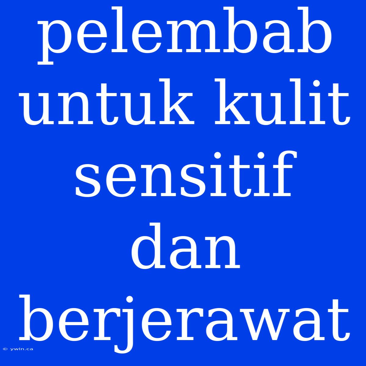 Pelembab Untuk Kulit Sensitif Dan Berjerawat