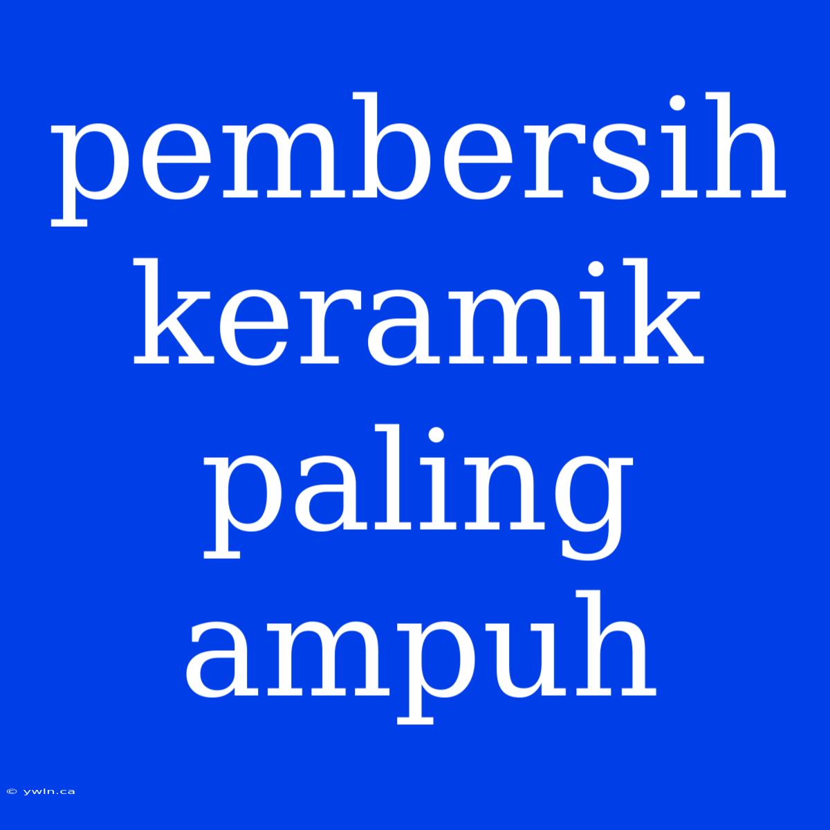 Pembersih Keramik Paling Ampuh