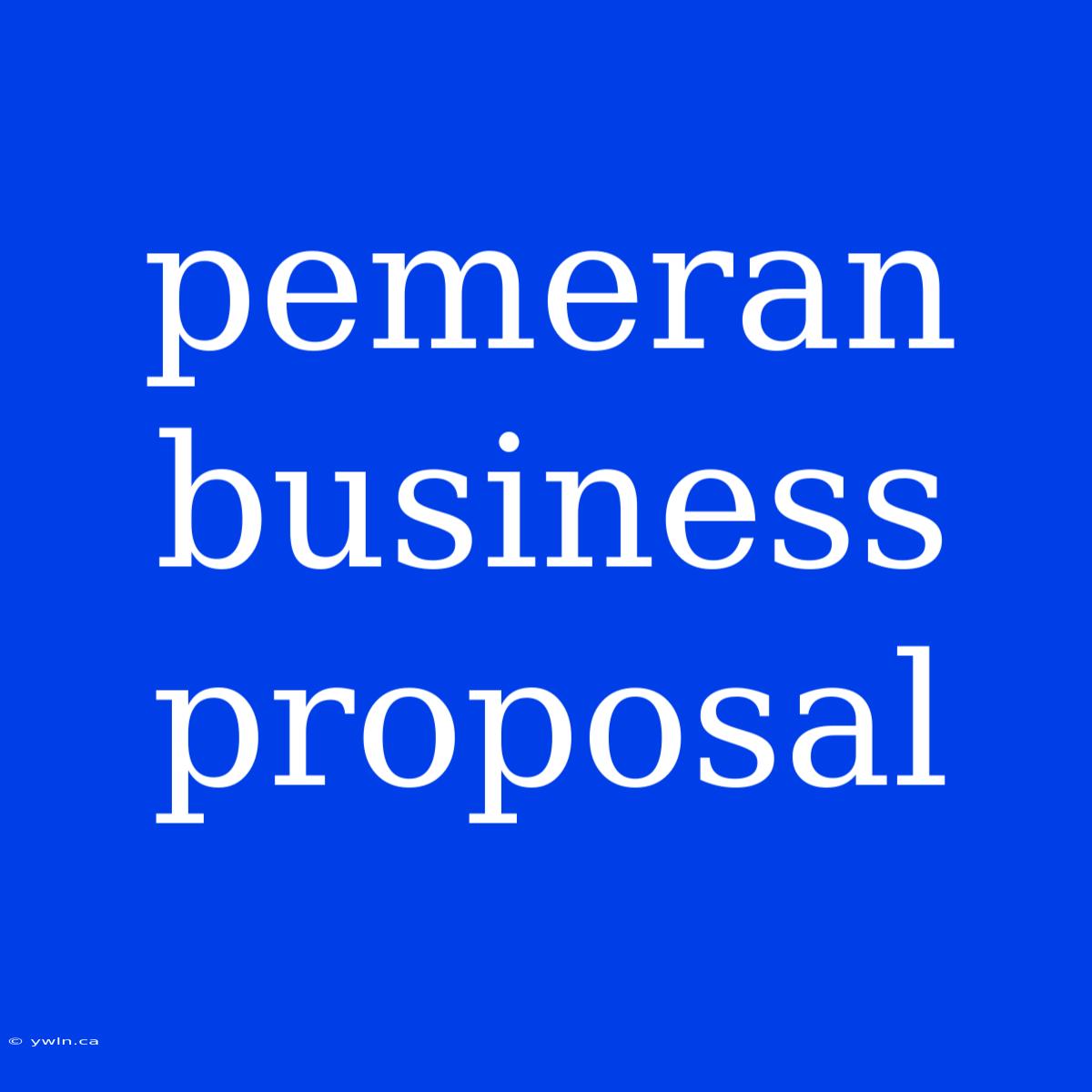 Pemeran Business Proposal