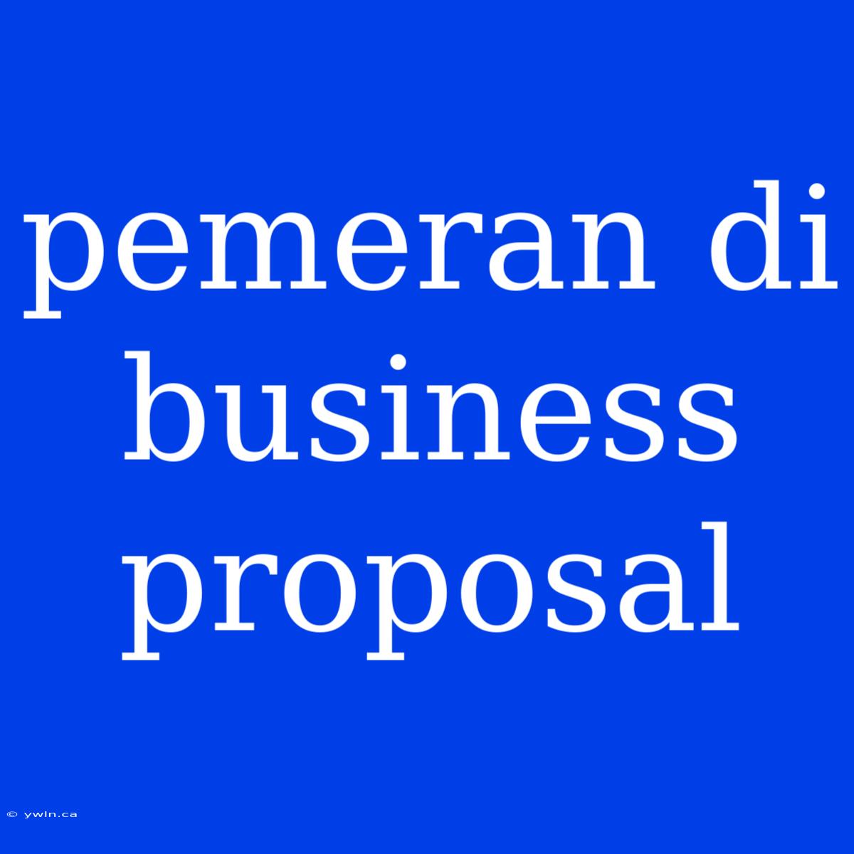 Pemeran Di Business Proposal