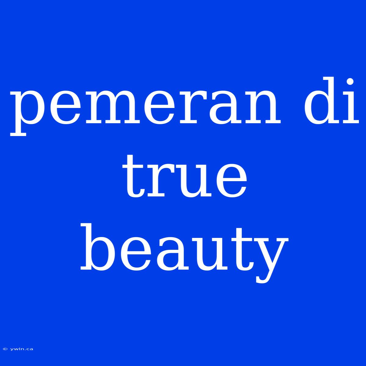 Pemeran Di True Beauty