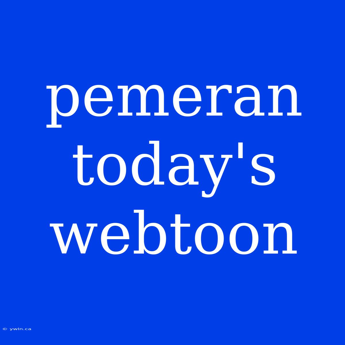 Pemeran Today's Webtoon