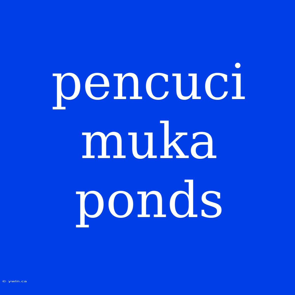 Pencuci Muka Ponds