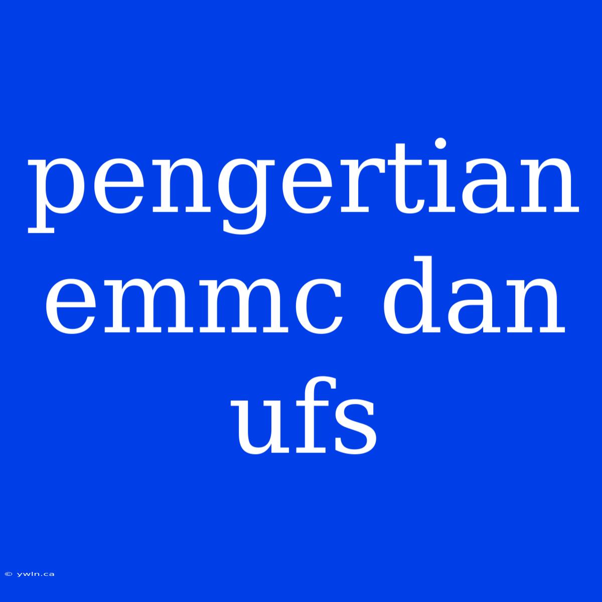 Pengertian Emmc Dan Ufs