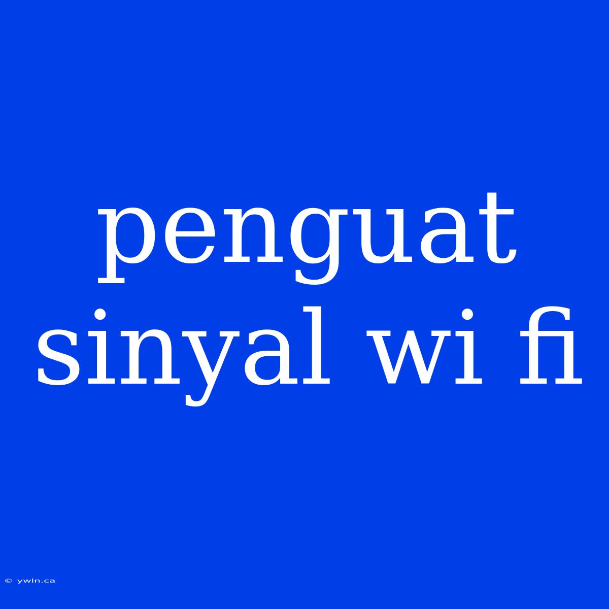 Penguat Sinyal Wi Fi