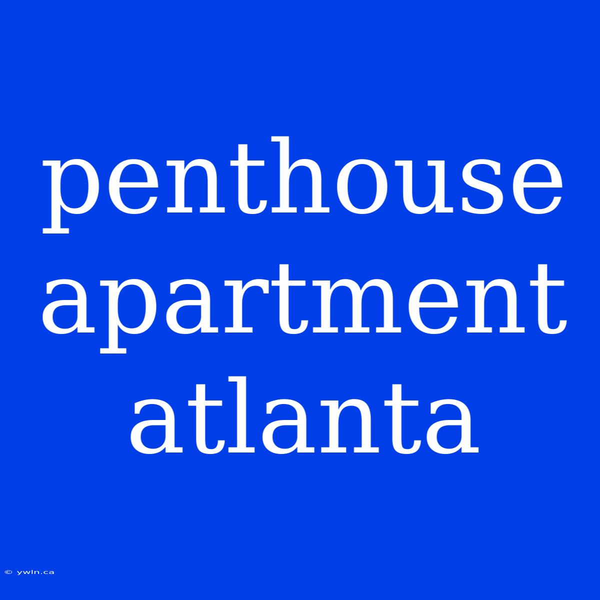 Penthouse Apartment Atlanta