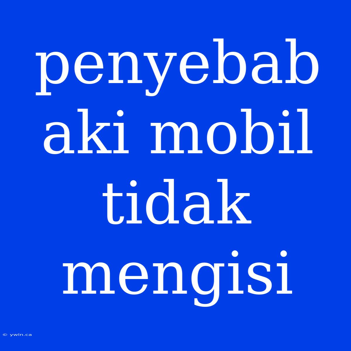 Penyebab Aki Mobil Tidak Mengisi