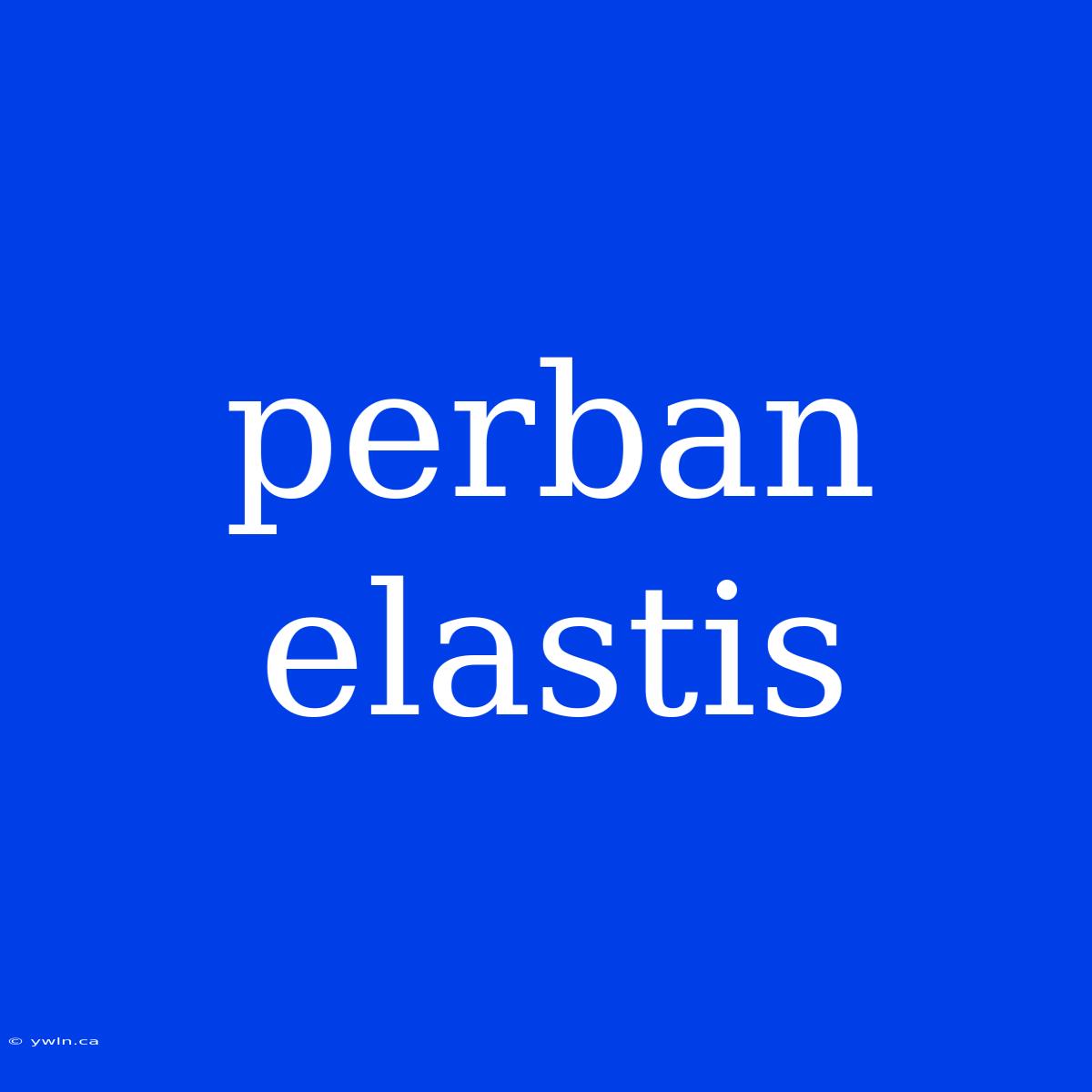 Perban Elastis