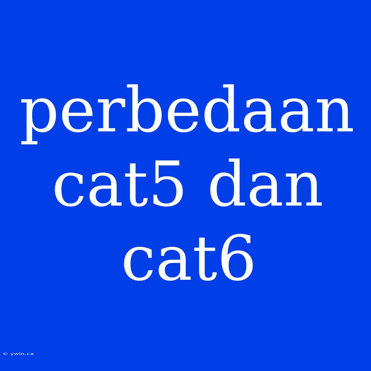 Perbedaan Cat5 Dan Cat6