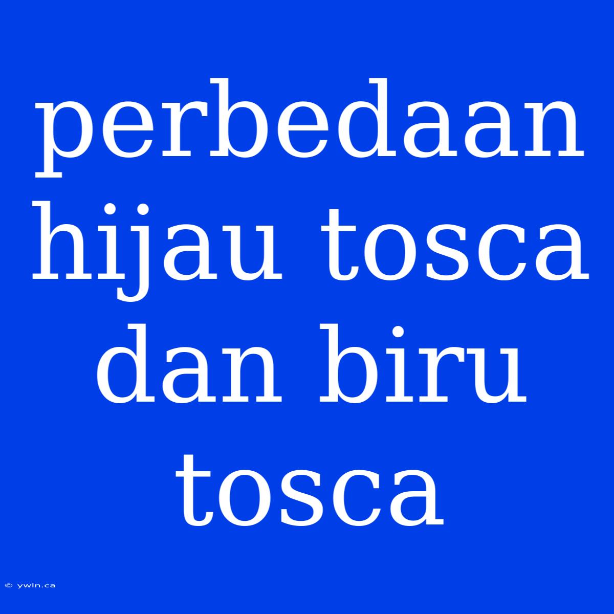 Perbedaan Hijau Tosca Dan Biru Tosca